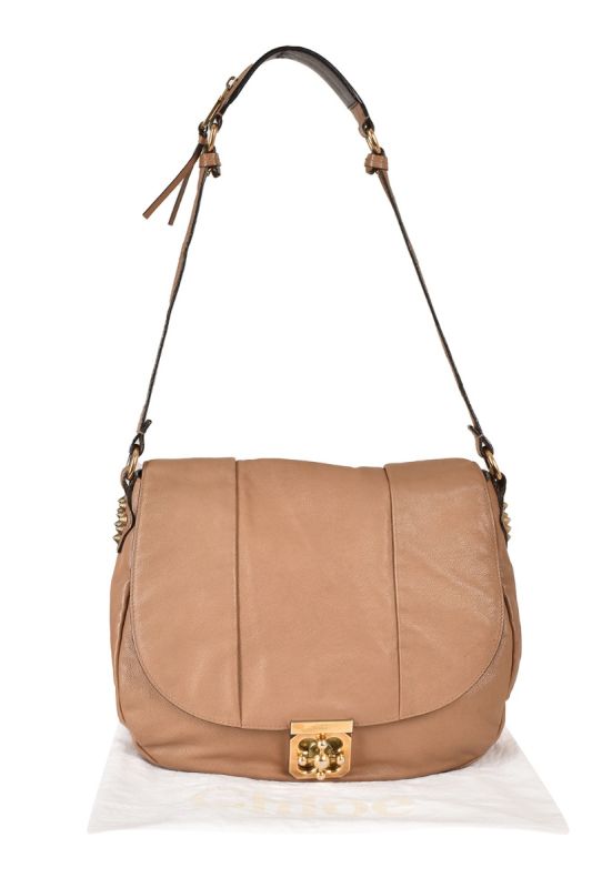 CHLOE PEBBLED LEATHER ELSIE SHOULDER BAG