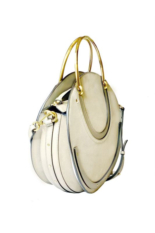 CHLOE PIXIE LARGE SUEDE & LEATHER BAG