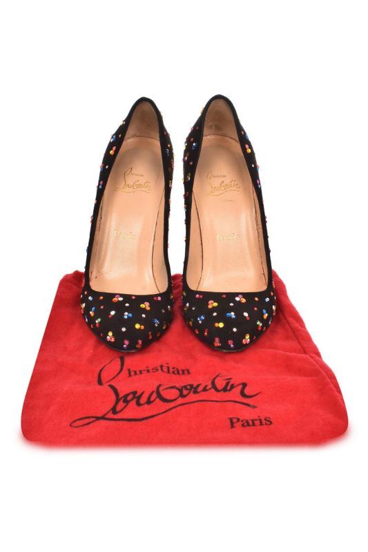CHRISTAIN LOUBOUTIN VEAU VELOUR FOLLIES CLAIR DE LUNE 