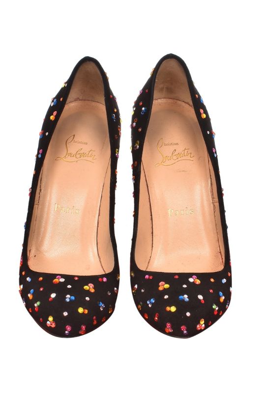 CHRISTAIN LOUBOUTIN VEAU VELOUR FOLLIES CLAIR DE LUNE 