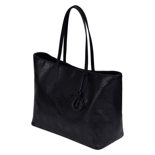 CHRISTIAN DIOR CANNAGE QUILTED ROSATO CANVAS PANAREA SHOPPING TOTE BAG