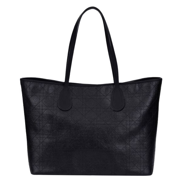 CHRISTIAN DIOR CANNAGE QUILTED ROSATO CANVAS PANAREA SHOPPING TOTE BAG