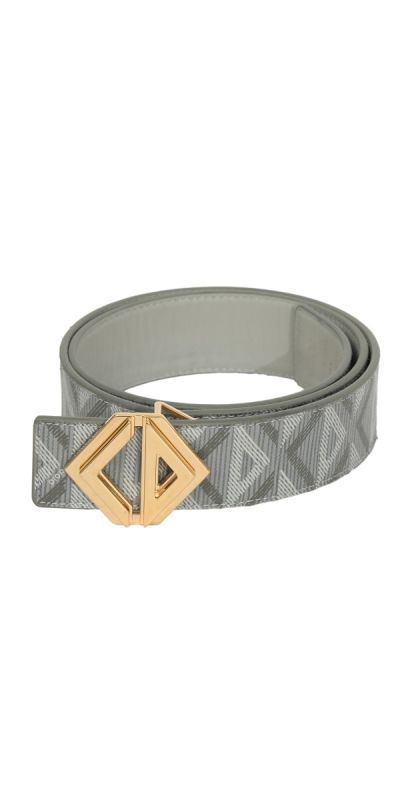 Christian Dior 85 cm/34 inches Grey Diamond Canvas Belt