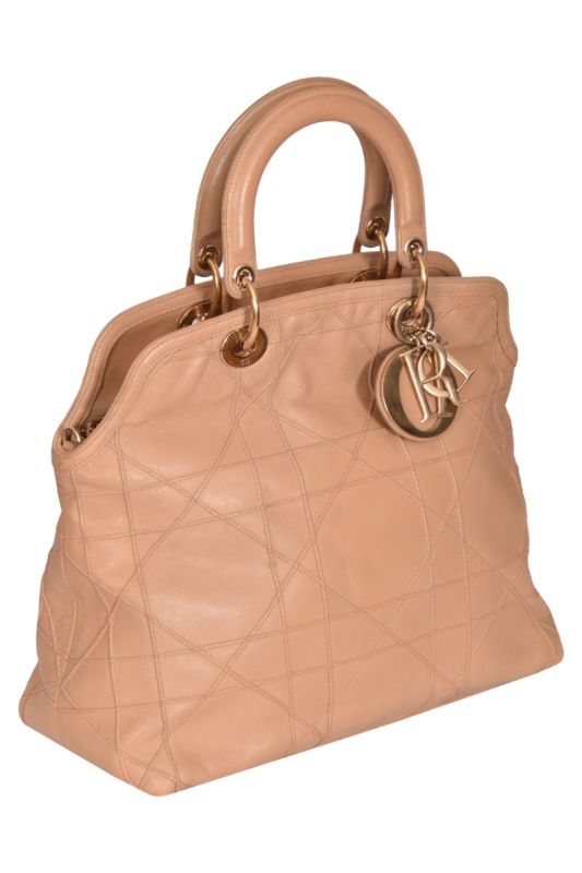 Christian Dior Beige Leather Granville Tote Bag