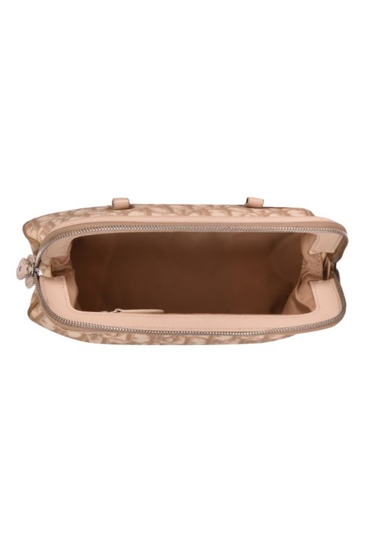 Christian Dior Beige Monogram Trotter Romantic Ribbon Chain Bag