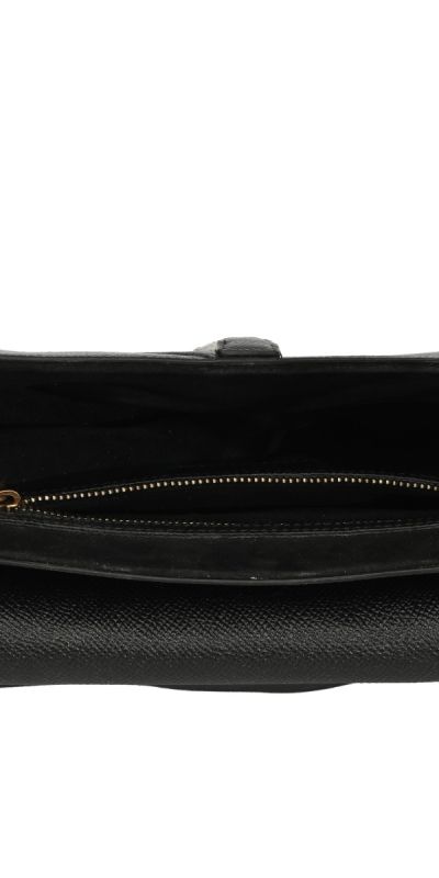 Christian Dior Black Grained Saddle BAG