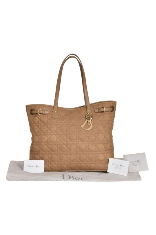 Christian Dior CannagePanarea Beige Tote Bag