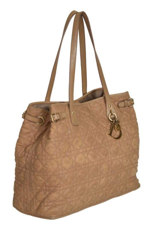 Christian Dior CannagePanarea Beige Tote Bag