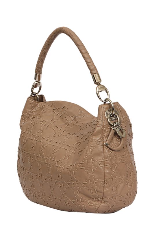 Christian Dior Cannage Whipstitch Hobo Bag