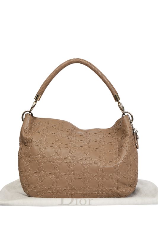 Christian Dior Cannage Whipstitch Hobo Bag
