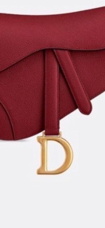 CHRISTIAN DIOR CHERRY RED MINI SADDLE BAG