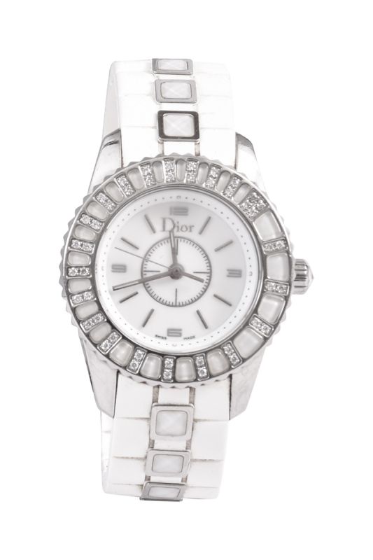 Christian Dior Christal Rubber Bracelet Watch