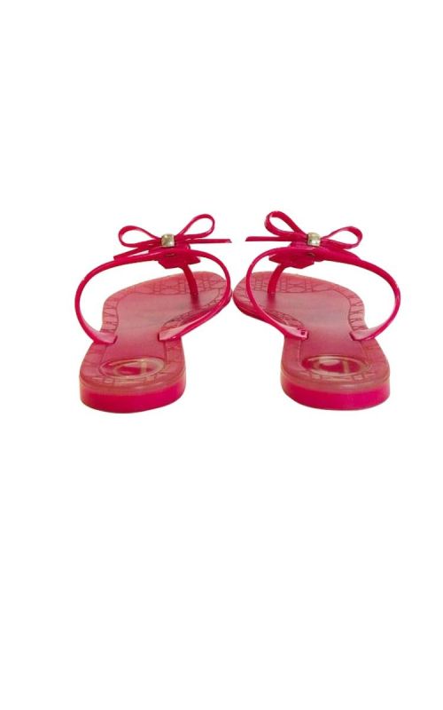 CHRISTIAN DIOR CUTOUT RUBBER FLATS