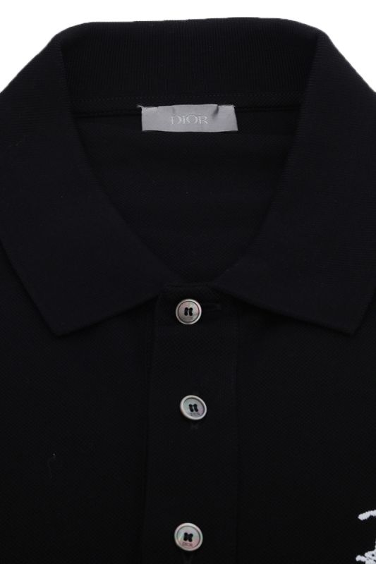 Christian Dior Embroidered Logo Polo T Shirt 