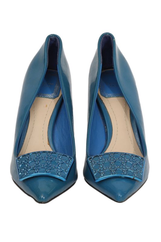Christian Dior EU 36 Blue Cannage Pointed Heels