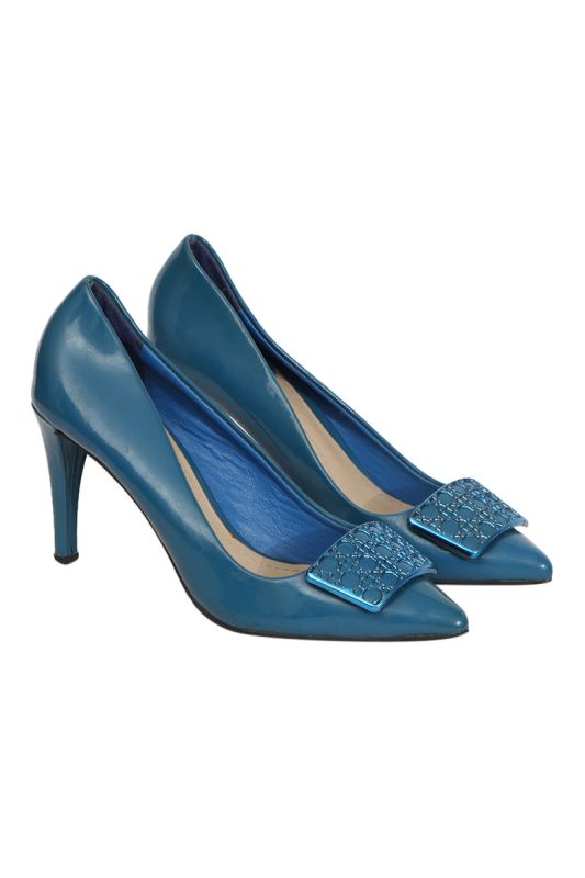 Christian Dior EU 36 Blue Cannage Pointed Heels