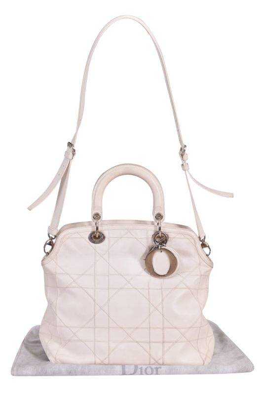 Christian Dior Granville Boston Lambskin Tote Bag