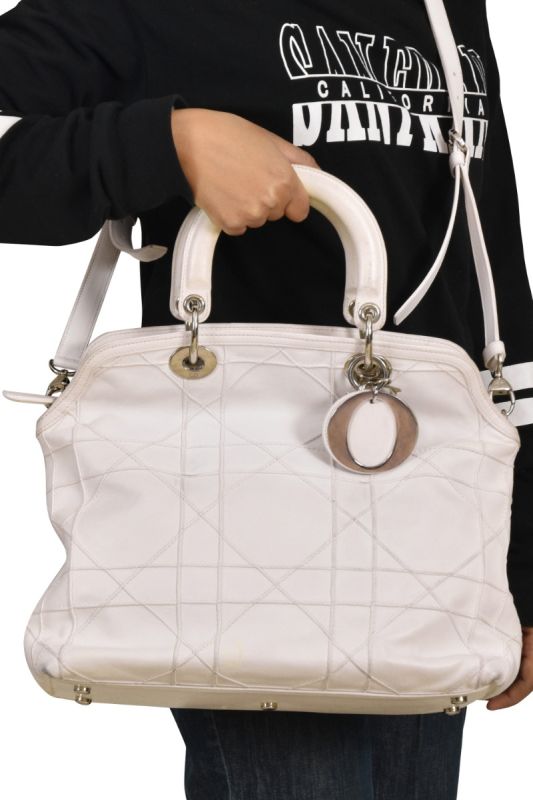 Christian Dior Granville Boston Lambskin Tote Bag