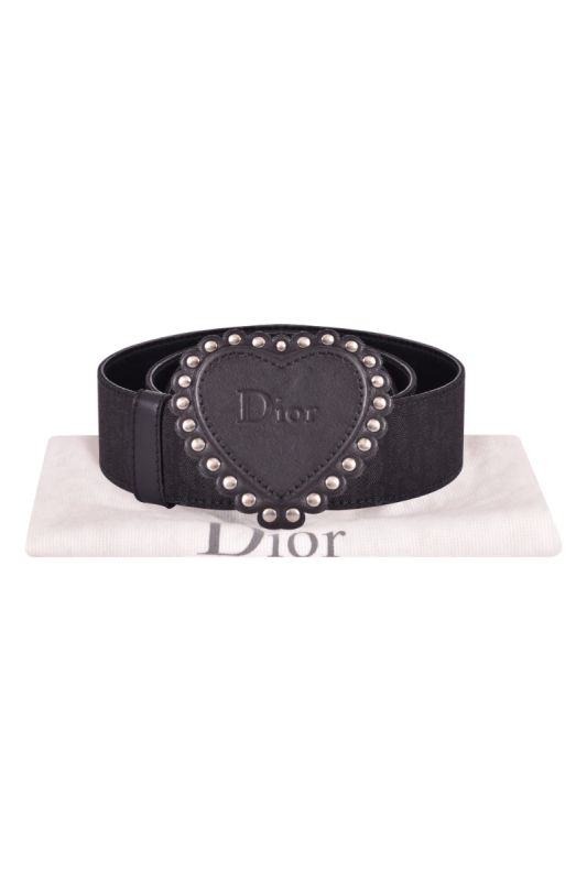 Christian Dior Heart Buckle Oblique Monogram Belt