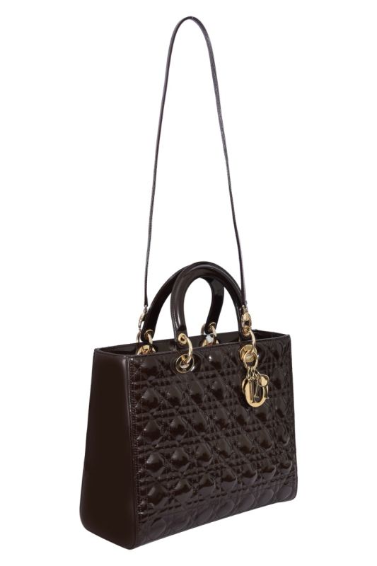 Christian Dior Lady Dior Patent Cannage Calfskin Handbag