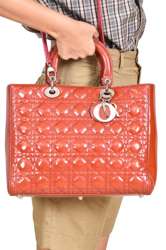 Christian Dior Large Patent Leather Lady Dior
