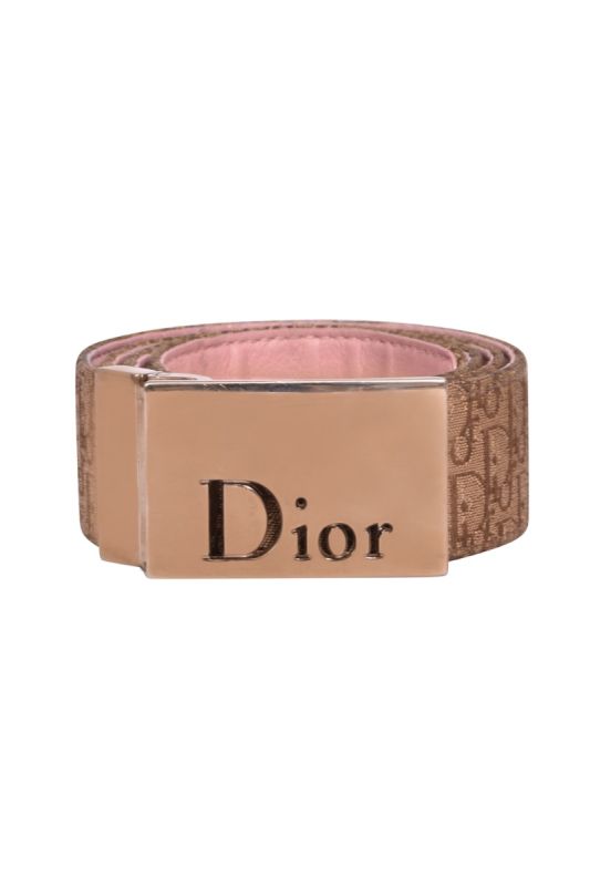 Christian Dior Monogram Canvas Trotter Belt