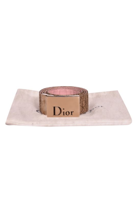 Christian Dior Monogram Canvas Trotter Belt