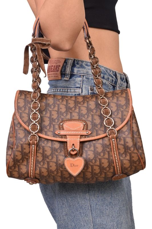 Christian Dior Monogram Romantique Trotter Flap Bag