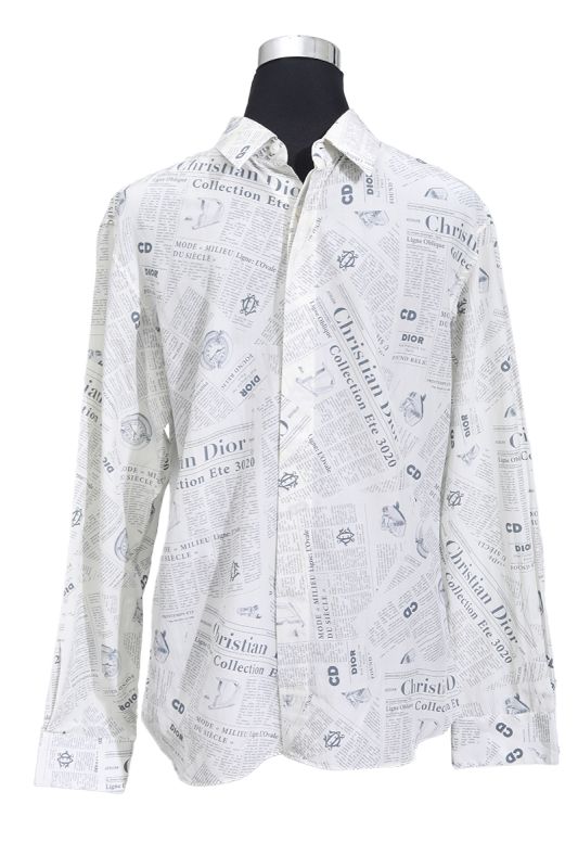 Christian Dior Newspaper Printed Shirt