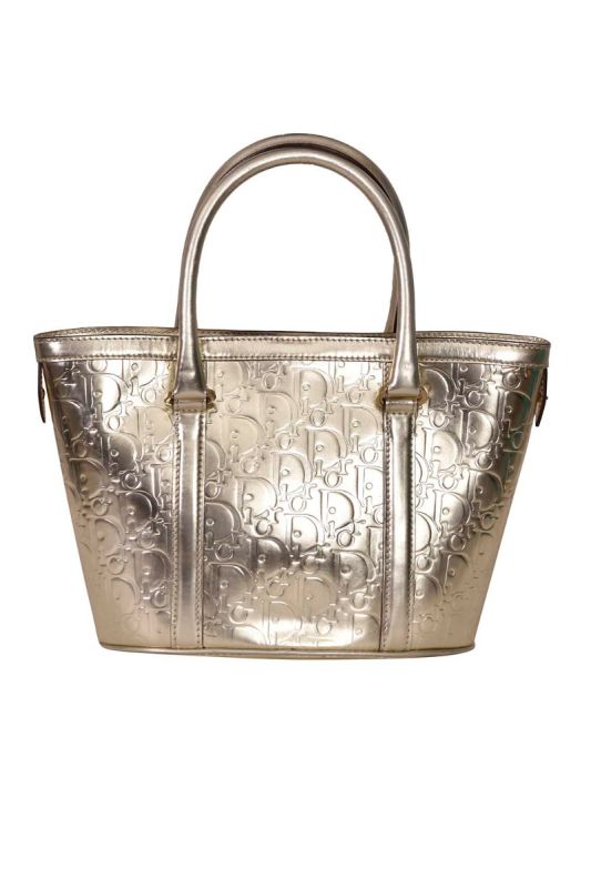 Christian Dior Oblique Metallic Gold Tote Bag