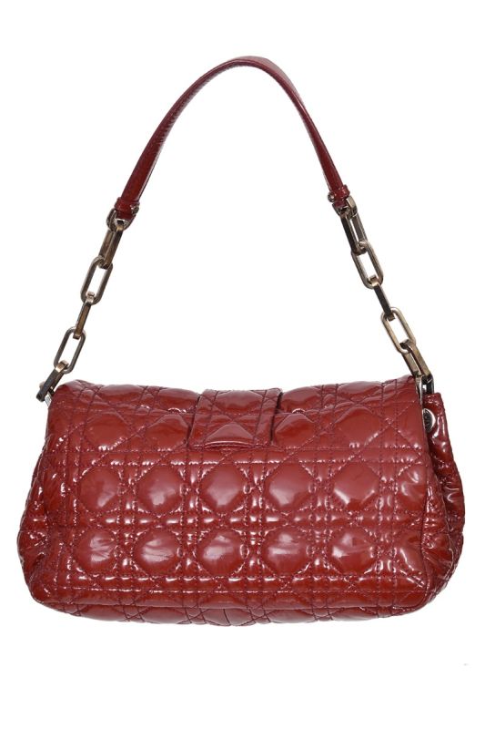 Christian Dior Patent Leather CannageNew Lock Flap Bag