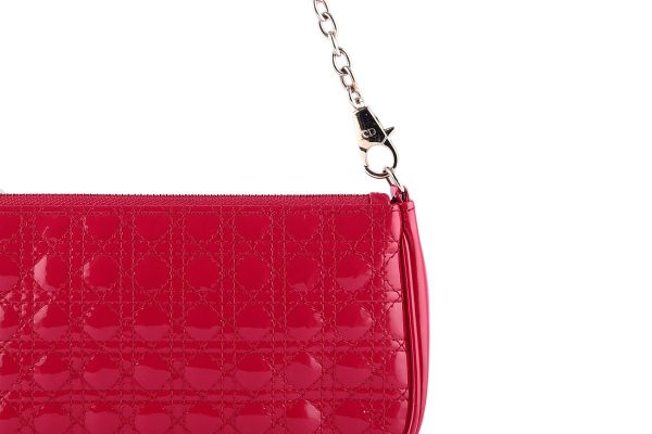 CHRISTIAN DIOR PATENT LEATHER CHARMS POCHETTE