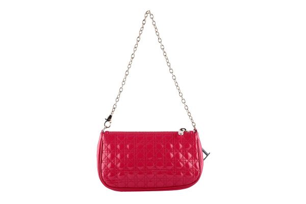 CHRISTIAN DIOR PATENT LEATHER CHARMS POCHETTE