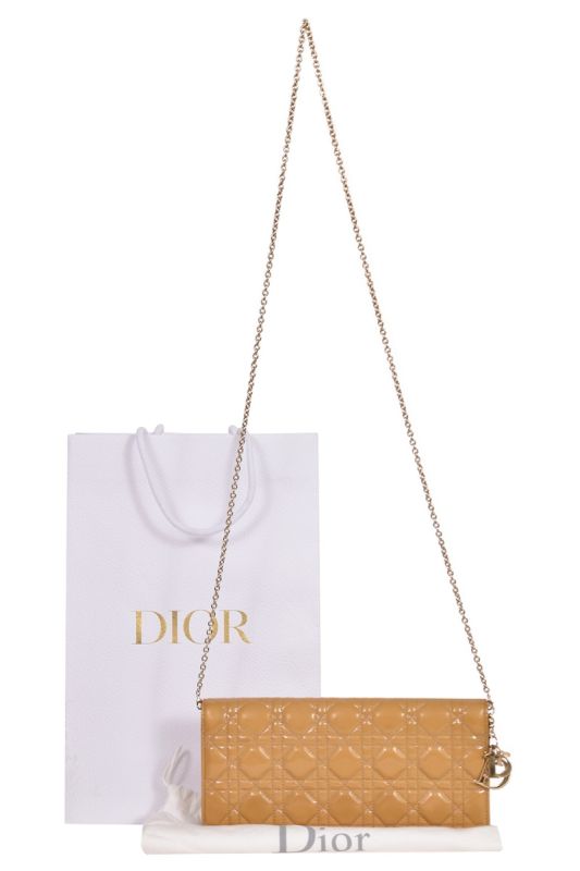 Christian Dior Patent Leather Wallet on Chain Bag