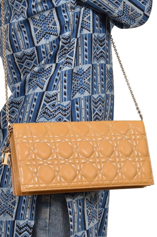 Christian Dior Patent Leather Wallet on Chain Bag