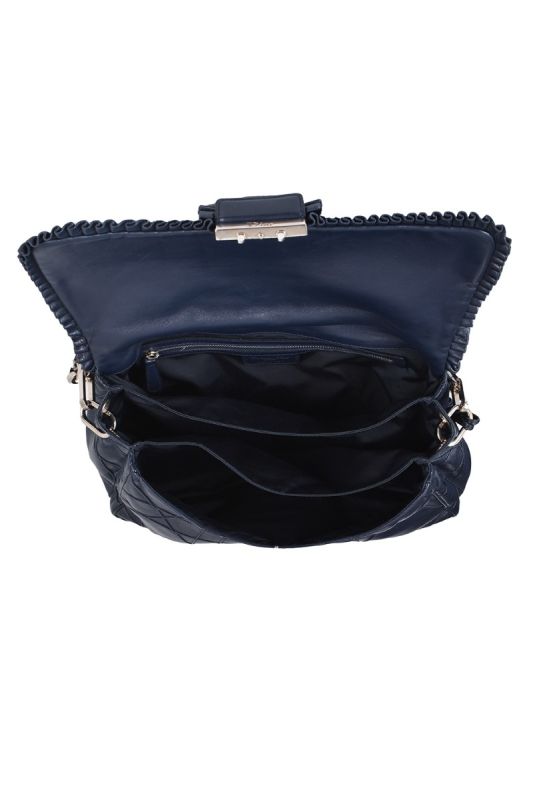 CHRISTIAN DIOR QUILTED RUFFLE NEW LOCK FLAP BAG