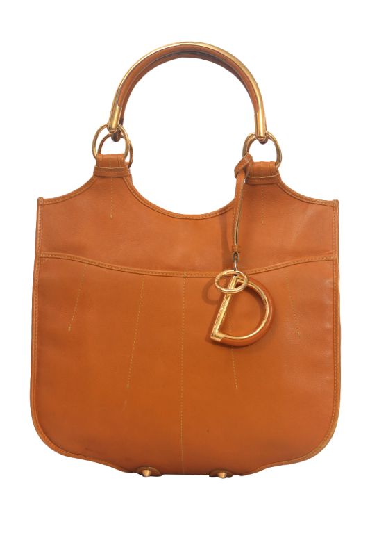Christian Dior Tan Leather 61 Tote Bag