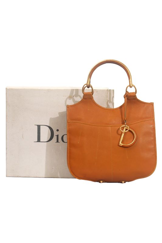 Christian Dior Tan Leather 61 Tote Bag