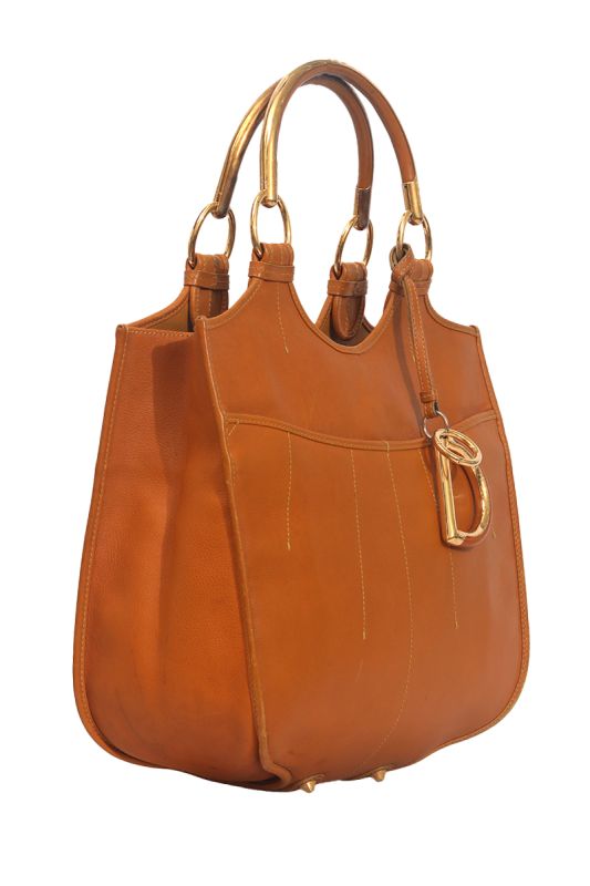 Christian Dior Tan Leather 61 Tote Bag