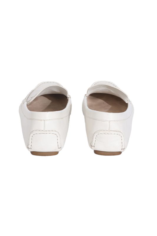 Christian Dior White Logo Loafers