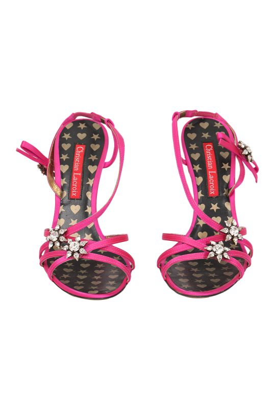 Christian Lacroix Studded Pink EU 38 Sandals