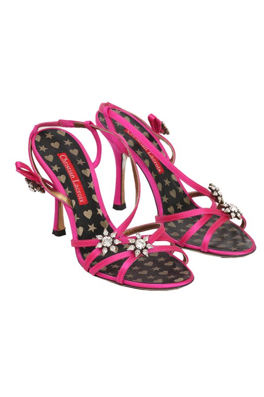 Christian Lacroix Studded Pink EU 38 Sandals