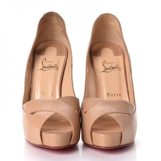 CHRISTIAN LOUBOUTIN ACADEMA PEEP TOE PUMPS