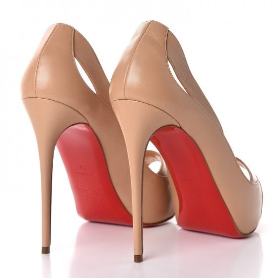 CHRISTIAN LOUBOUTIN ACADEMA PEEP TOE PUMPS