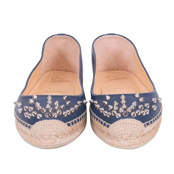 CHRISTIAN LOUBOUTIN ALIOCHETTE STUDDED SPIKED FLATS