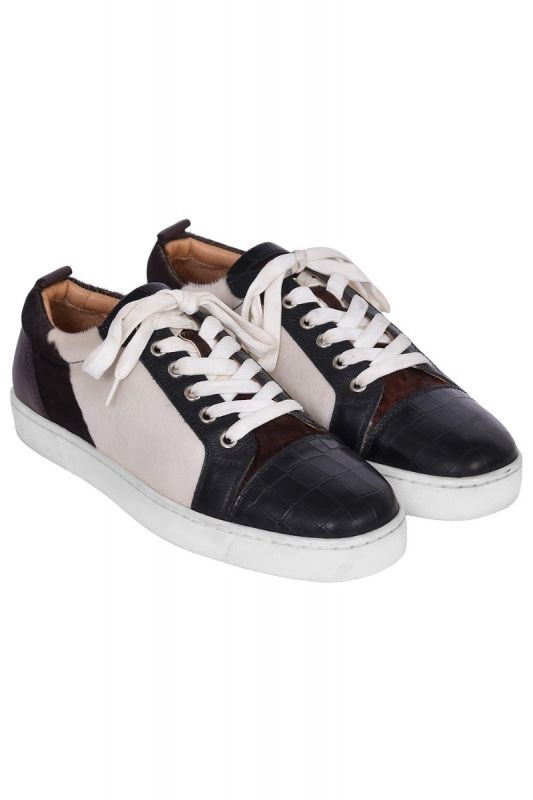 Christian Louboutin Crocodile & Pony Hair Jr Harako Sneakers