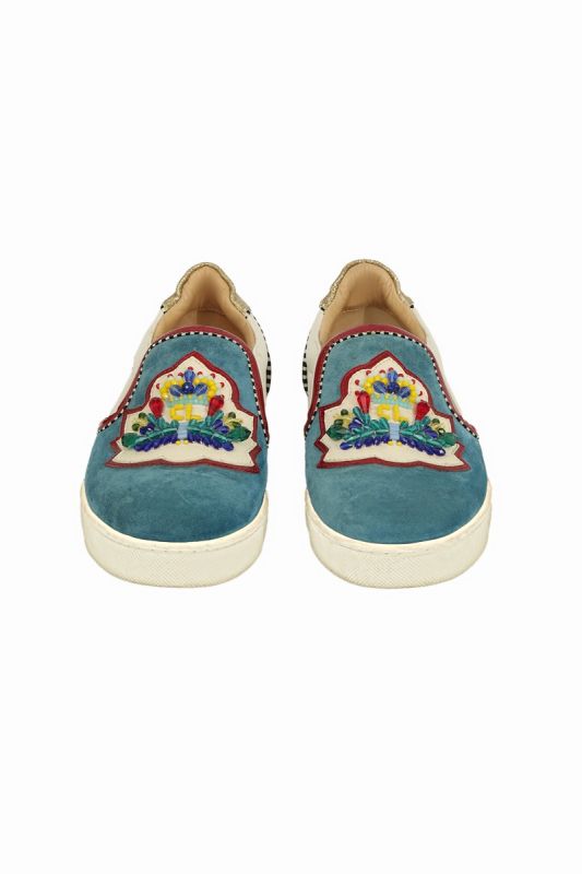 Christian Louboutin EU 36 Velvet Embellished Loafer
