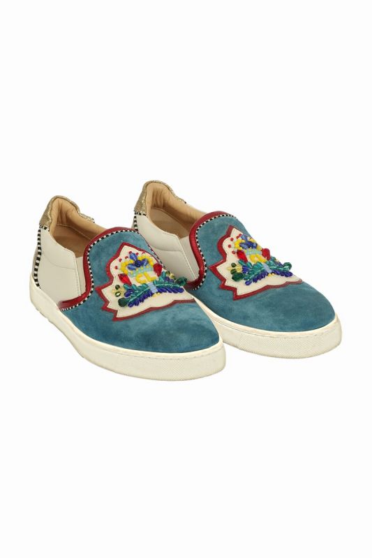 Christian Louboutin EU 36 Velvet Embellished Loafer