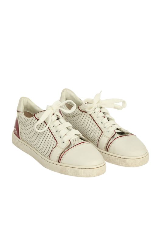 Christian Louboutin EU 36 White with Golden Lace Sneaker 