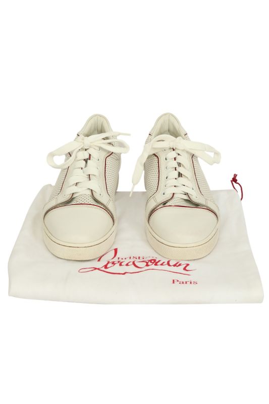 Christian Louboutin EU 36 White with Golden Lace Sneaker 